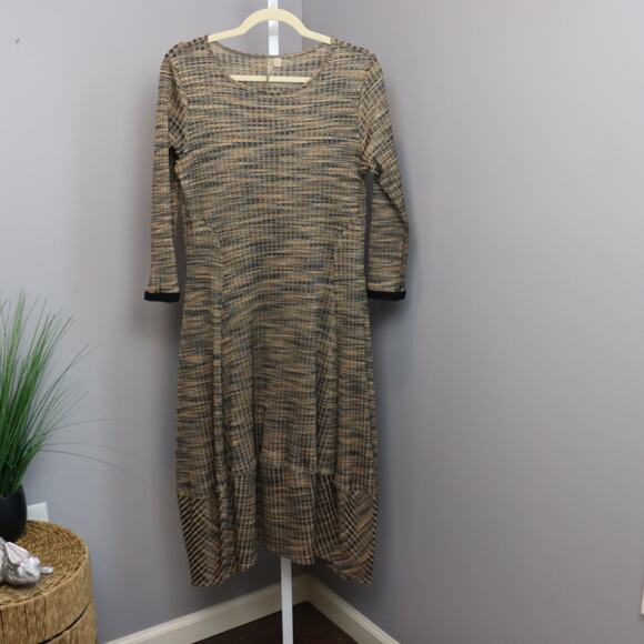 Sympli by Comfy USA Plaid Textured Midi Dress Size XL – Made in USA - Picture 1 of 3